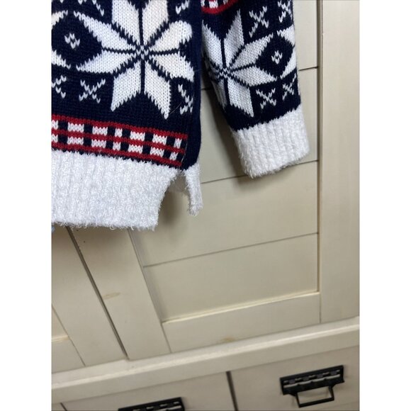 Blizzard Bay Christmas Cat Kitty Sweater Sequin Pompom Embroidered Sz Large - Picture 4 of 8